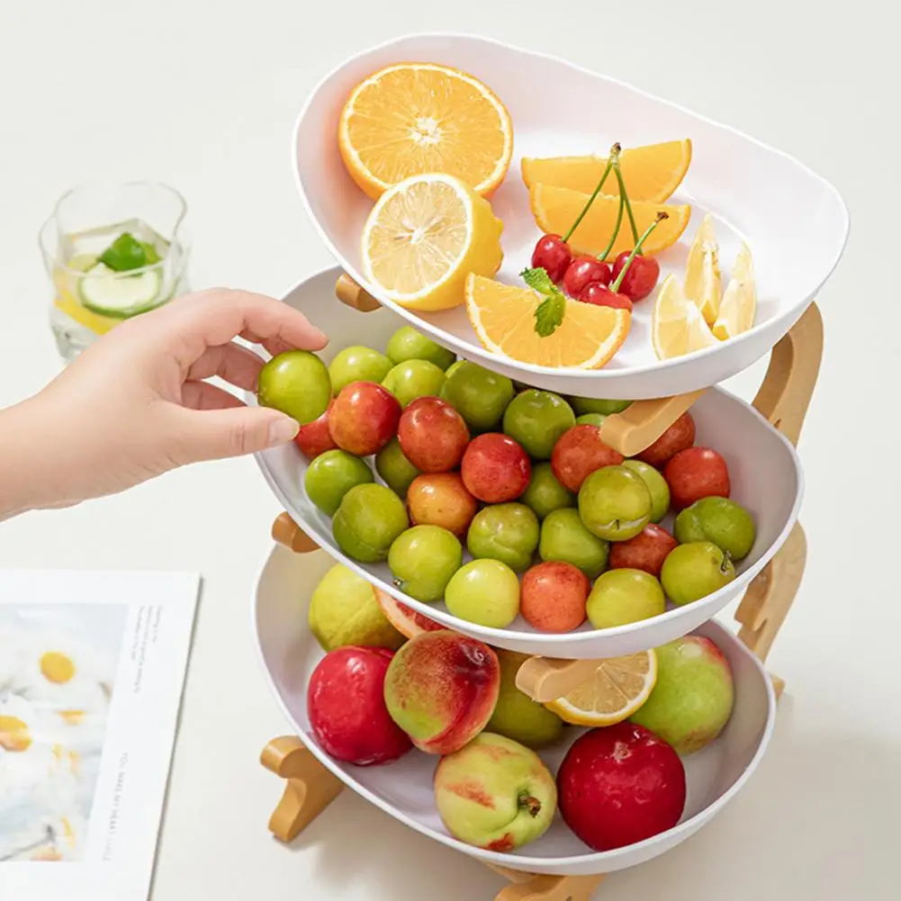 Multi Layer Fruit Basket with Bamboo Stand, Plastic Tiered Snack Tower for Candy Nuts, Space Saving Kitchen Counter Organizer fo
Multi Layer Fruit Basket with Bamboo Stand, Plastic Tiered Snack Tower for Candy Nuts, Space Saving Kitchen Counter Organizer fo