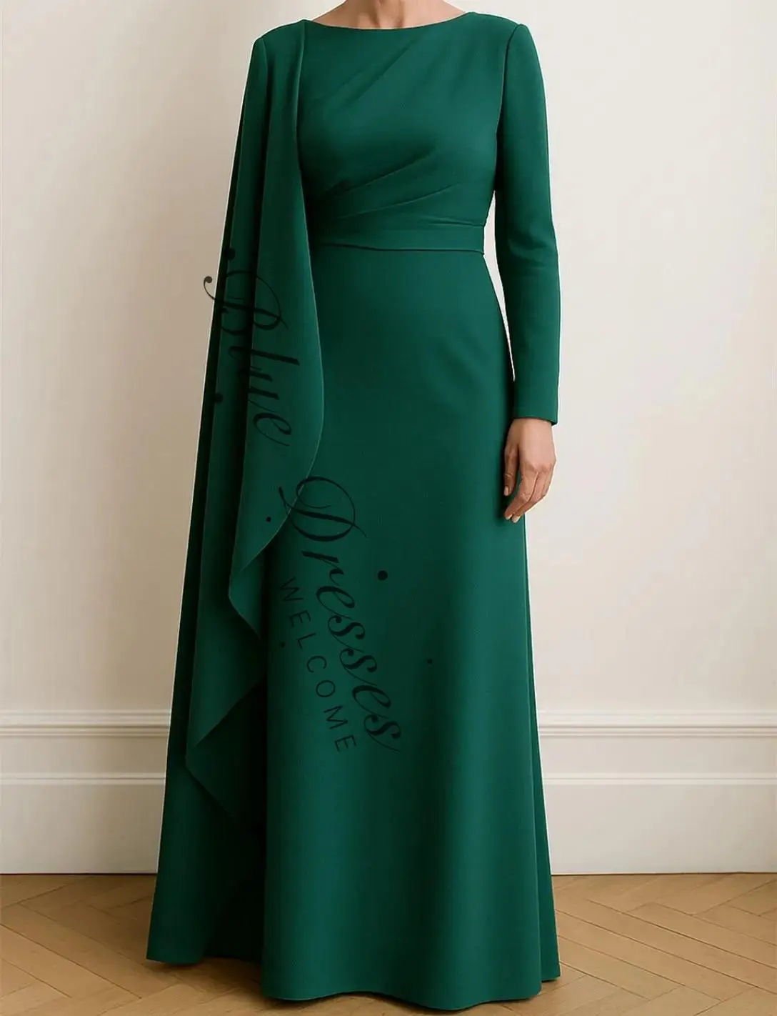 customized Long O-Neck Mother of the Bride Dresses Mermaid Crepe Pleated Floor Length Godmother Dresses
customized Long O-Neck Mother of the Bride Dresses Mermaid Crepe Pleated Floor Length Godmother Dresses