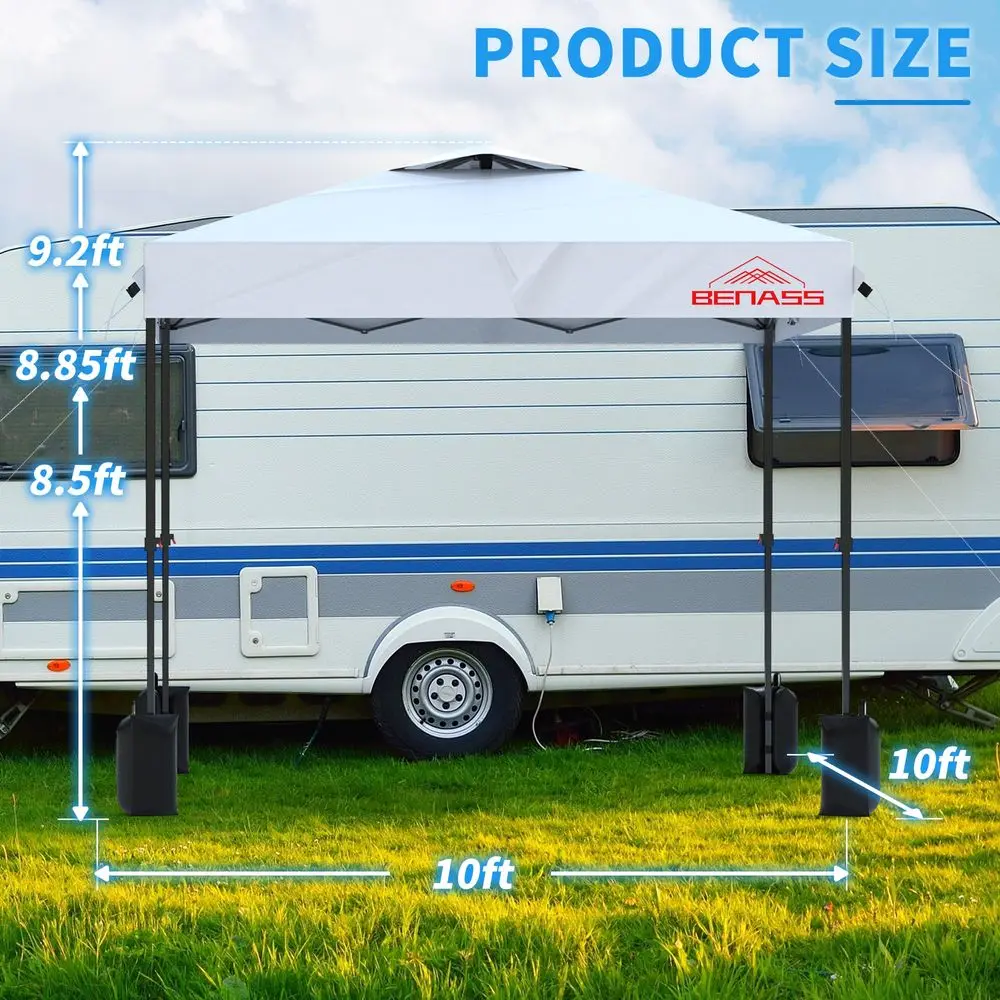 Pop Up Canopy with Sidewalls, Easy Up Canopy Tent, Heavy Duty Tents for Parties, One Person Set Up Event Tent, White
Pop Up Canopy with Sidewalls, Easy Up Canopy Tent, Heavy Duty Tents for Parties, One Person Set Up Event Tent, White