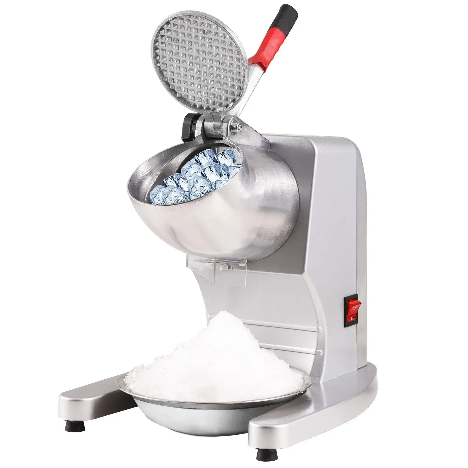 300W electric ice crusher, 220lbs/hour, stainless steel with 4 blades, bowl & cover. For home/commercial use. Silver.
300W electric ice crusher, 220lbs/hour, stainless steel with 4 blades, bowl & cover. For home/commercial use. Silver.