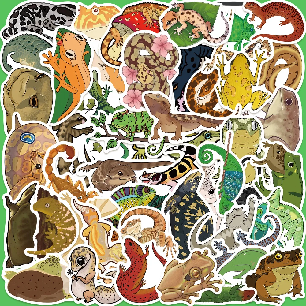 50pcs Cartoon Cute Reptile Series Graffiti Stickers For Mobile Phone Shell Skateboard Decorative Stickers DIY Toy Sticker Pack
50pcs Cartoon Cute Reptile Series Graffiti Stickers For Mobile Phone Shell Skateboard Decorative Stickers DIY Toy Sticker Pack