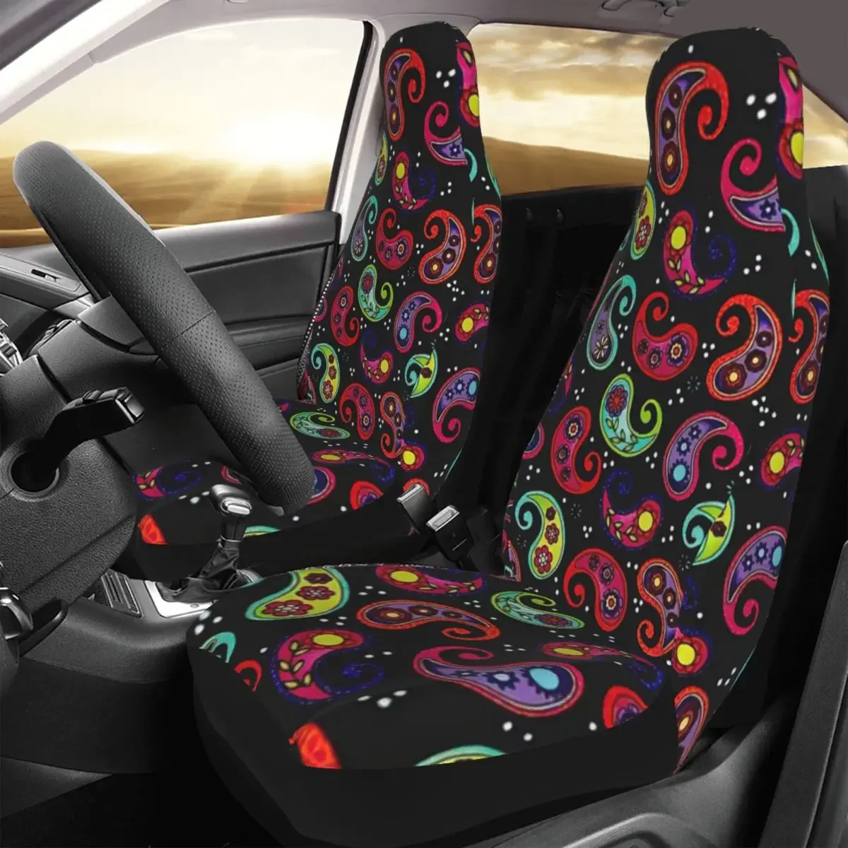Paisley Drawing Car Seat Cover Custom Printing Universal Front Protector Accessories Cushion Set
Paisley Drawing Car Seat Cover Custom Printing Universal Front Protector Accessories Cushion Set