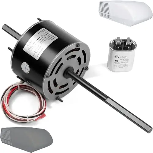 RV AC Motor 1/3 HP 115V 1675 RPM - Direct Replacement for Mach & Fasco D1092 - Includes Capacitor - 5-Yr Warranty
RV AC Motor 1/3 HP 115V 1675 RPM - Direct Replacement for Mach & Fasco D1092 - Includes Capacitor - 5-Yr Warranty