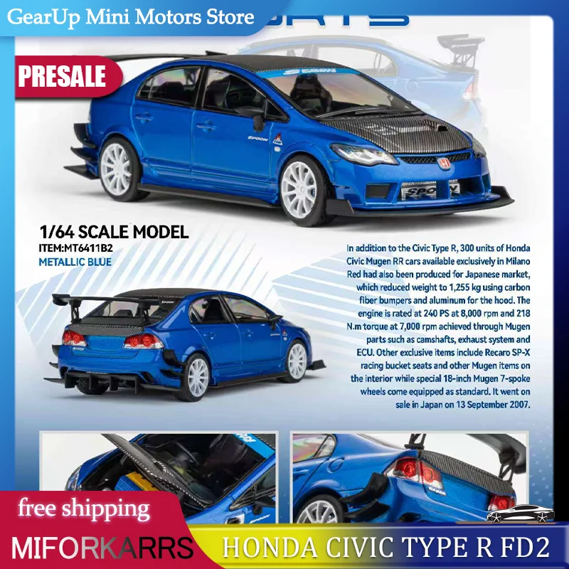New Microturbo 1:64 Honda Civic Type R Fd2 Spoon Alloy Miniature Diecast Model Honda Civic Suv Sports Car Model Toys Kids Gift
New Microturbo 1:64 Honda Civic Type R Fd2 Spoon Alloy Miniature Diecast Model Honda Civic Suv Sports Car Model Toys Kids Gift