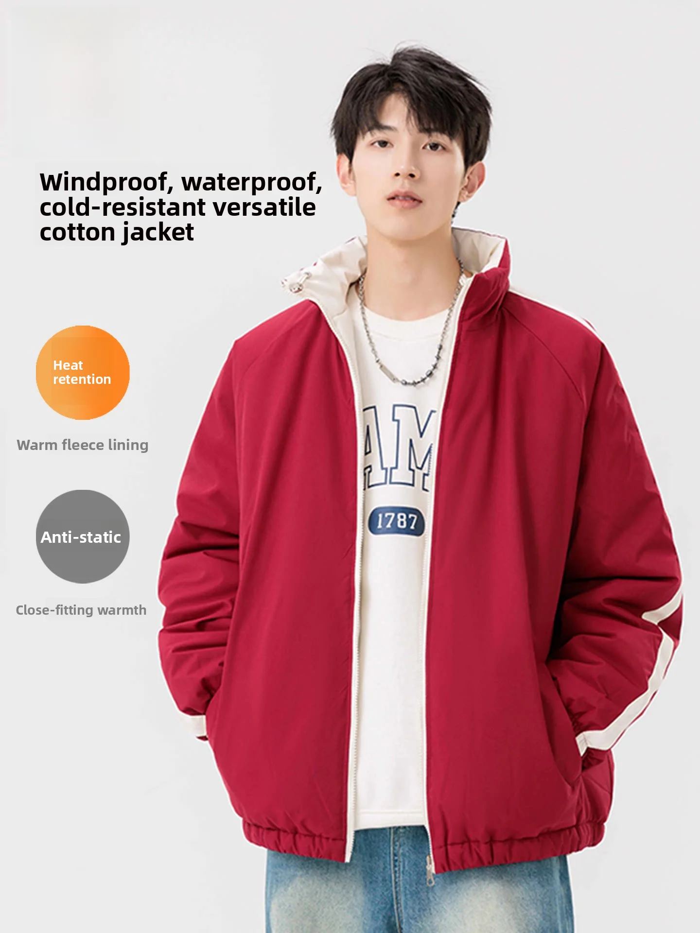 Nanluo Thickened Cotton Jacket Zipper Stand Collar Men's Women's Autumn Winter Warm Windproof Fashionable Outerwear
Nanluo Thickened Cotton Jacket Zipper Stand Collar Men's Women's Autumn Winter Warm Windproof Fashionable Outerwear