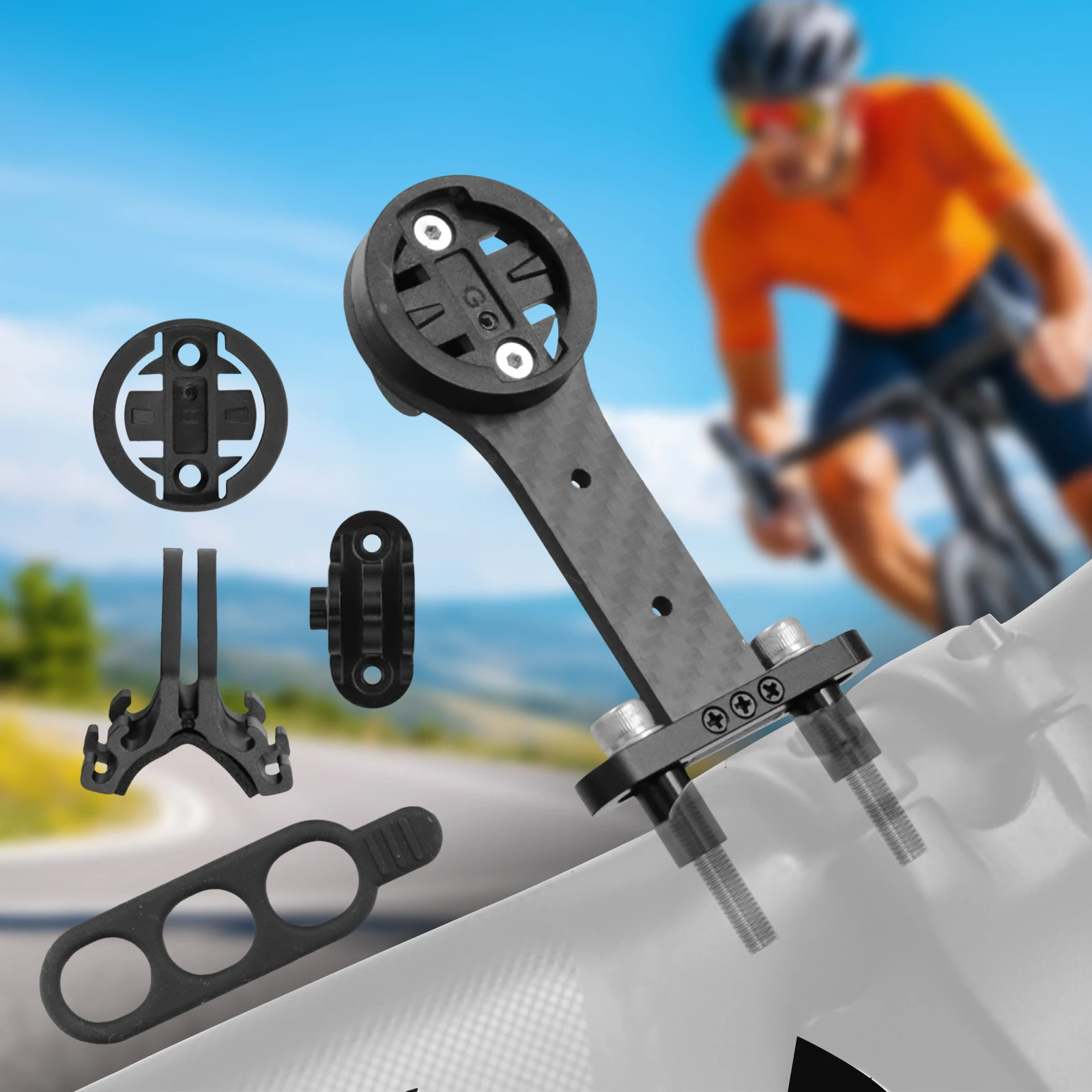 Carbon Fiber Extended Out-Front Mount Bike Computer Mount Cycling Bike Computer Stand for Garmin Bryton & Sports Action Camera
Carbon Fiber Extended Out-Front Mount Bike Computer Mount Cycling Bike Computer Stand for Garmin Bryton & Sports Action Camera