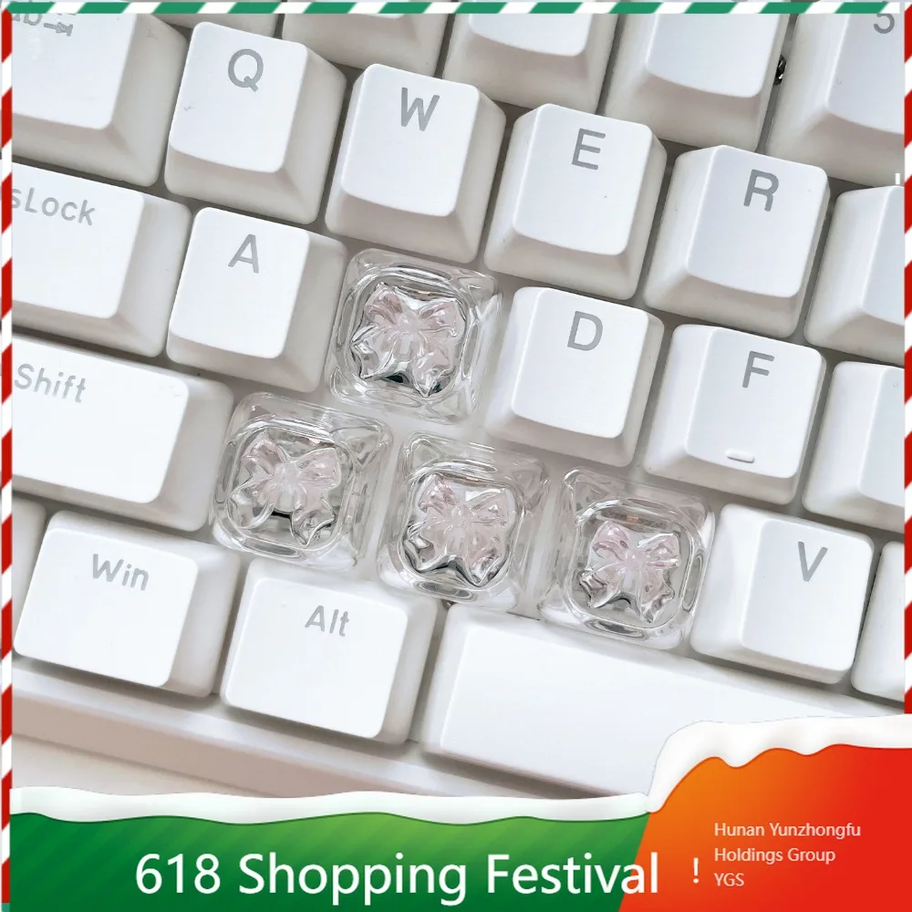 Handcrafted Stereo Bowknot Keycap Luminous Transparent Resin Keyboard Decorative Buttons
Handcrafted Stereo Bowknot Keycap Luminous Transparent Resin Keyboard Decorative Buttons