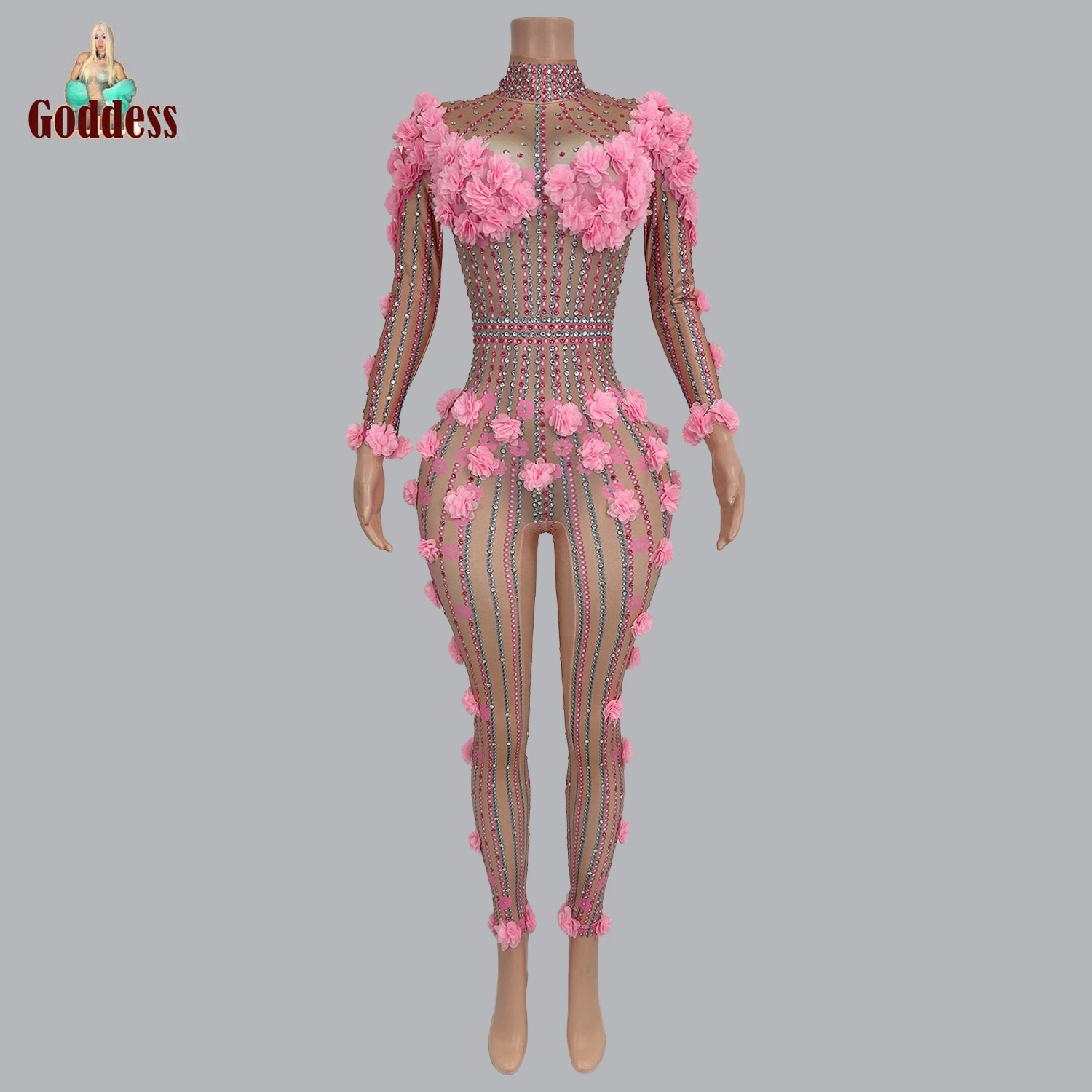 Trendy Flower Bodycon Jumpsuit for Women Party Club Night Stage Performance Sparkly Rhinestone Jumpsuit Birthday Prom Leggings
Trendy Flower Bodycon Jumpsuit for Women Party Club Night Stage Performance Sparkly Rhinestone Jumpsuit Birthday Prom Leggings