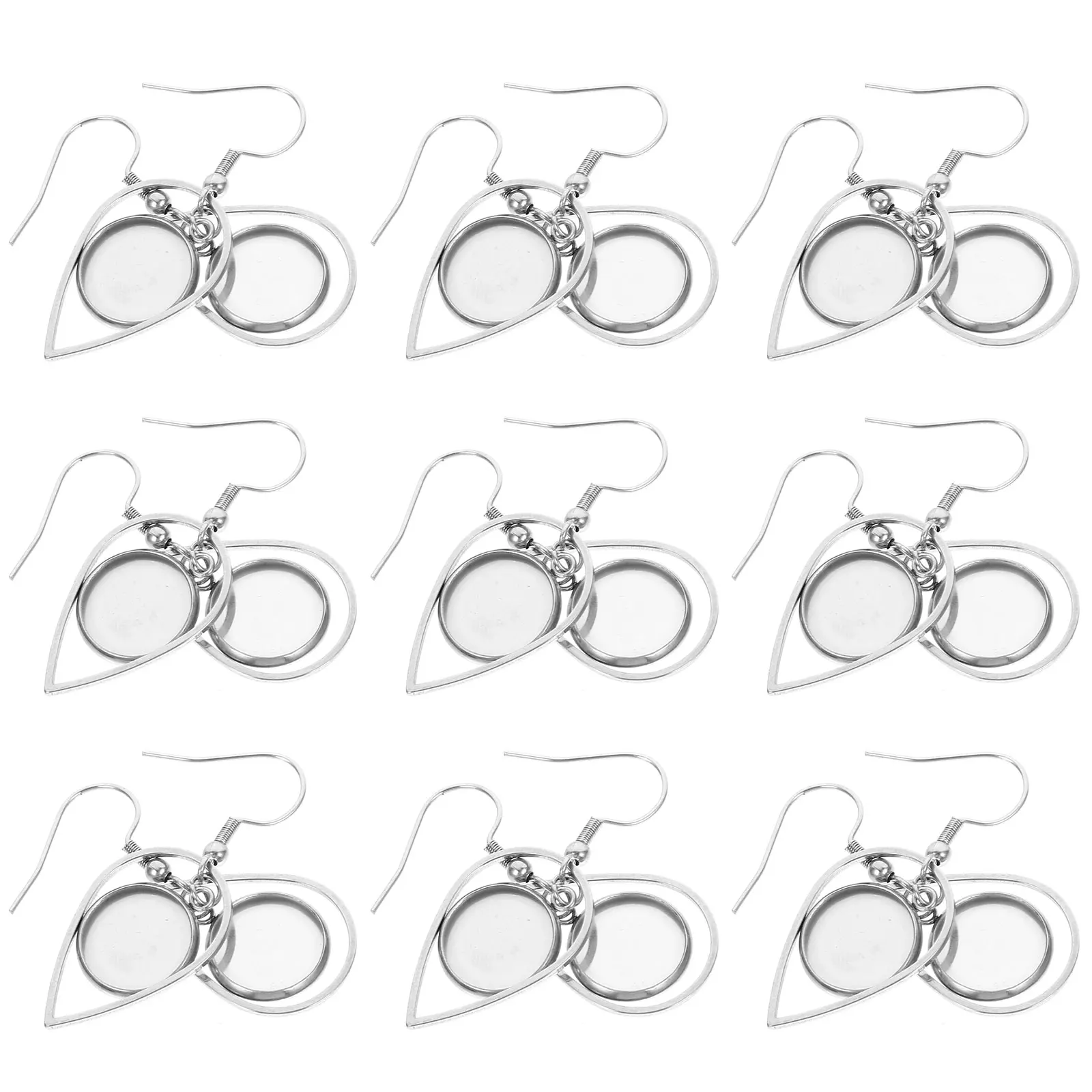 20 Pcs Stainless Steel Ear Hook Earrings Findings for Jewellery Making Bezel Wire Settings Blank Supplies Hollow Out
20 Pcs Stainless Steel Ear Hook Earrings Findings for Jewellery Making Bezel Wire Settings Blank Supplies Hollow Out