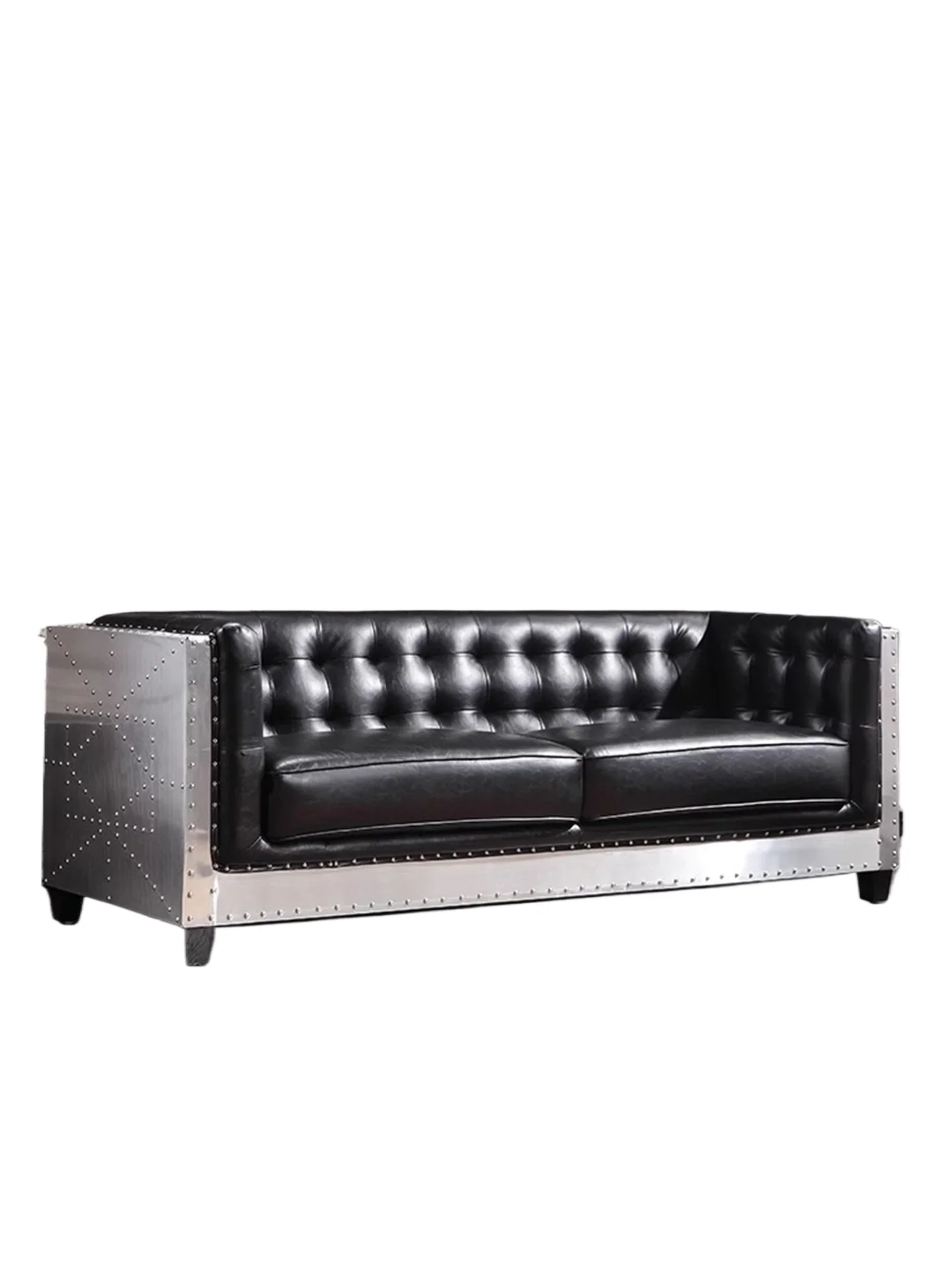 Sofa oil wax leather leather sofa American retro cigar bar bar aluminum leather punk style metal sofa
Sofa oil wax leather leather sofa American retro cigar bar bar aluminum leather punk style metal sofa