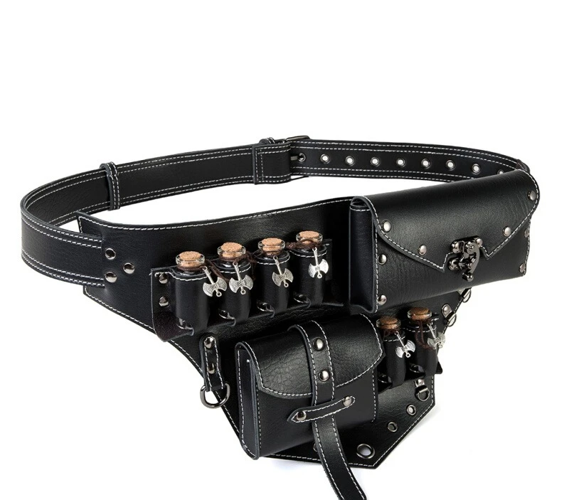 Retro locomotive fanny pack, dark rock punk style men's and women's metal rivet waist bag
Retro locomotive fanny pack, dark rock punk style men's and women's metal rivet waist bag