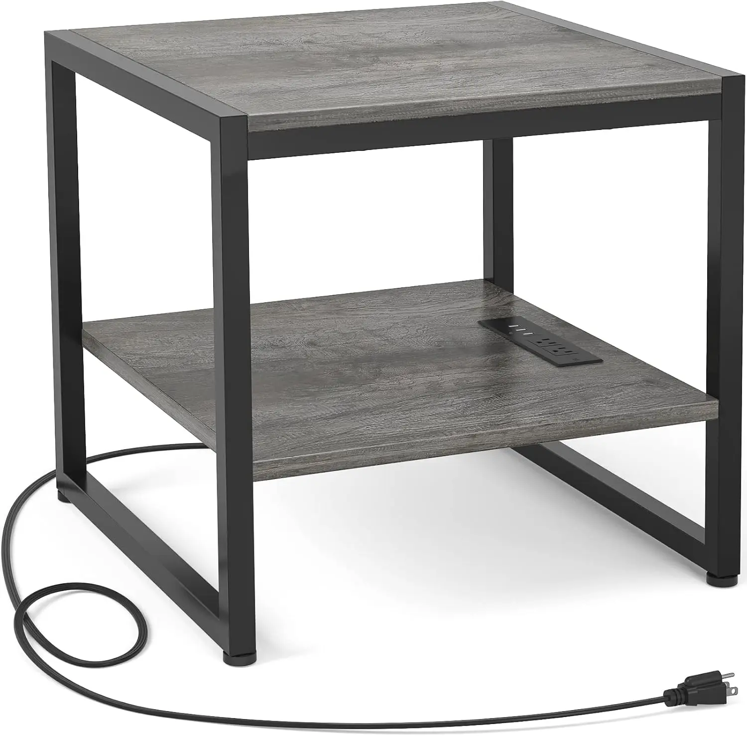 End Table with Charging Station, 20" Mini Fridge Stand with Power Outlets, Heavy Duty Side Table for Living Room, Small Table
End Table with Charging Station, 20" Mini Fridge Stand with Power Outlets, Heavy Duty Side Table for Living Room, Small Table