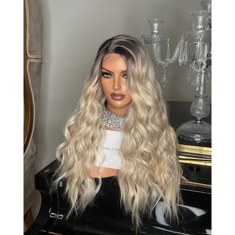 Dark Roots to Blonde Soft Curly Long Wig High Resistant Synthetic Hair Breathable High Density Natural Look For Women Cosplay
Dark Roots to Blonde Soft Curly Long Wig High Resistant Synthetic Hair Breathable High Density Natural Look For Women Cosplay