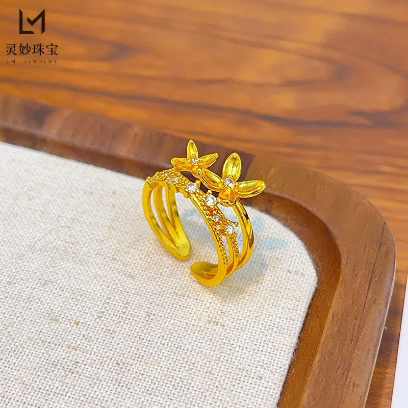 Роскошные ювелирные изделия из настоящего золота 9999 24 карата, кольцо из шелкового золота с бриллиантом в горошек и османтусом, открытое кольцо, изысканный подарок для подруги
Роскошные ювелирные изделия из настоящего золота 9999 24 карата, кольцо из шелкового золота с бриллиантом в горошек и османтусом, открытое кольцо, изысканный подарок для подруги