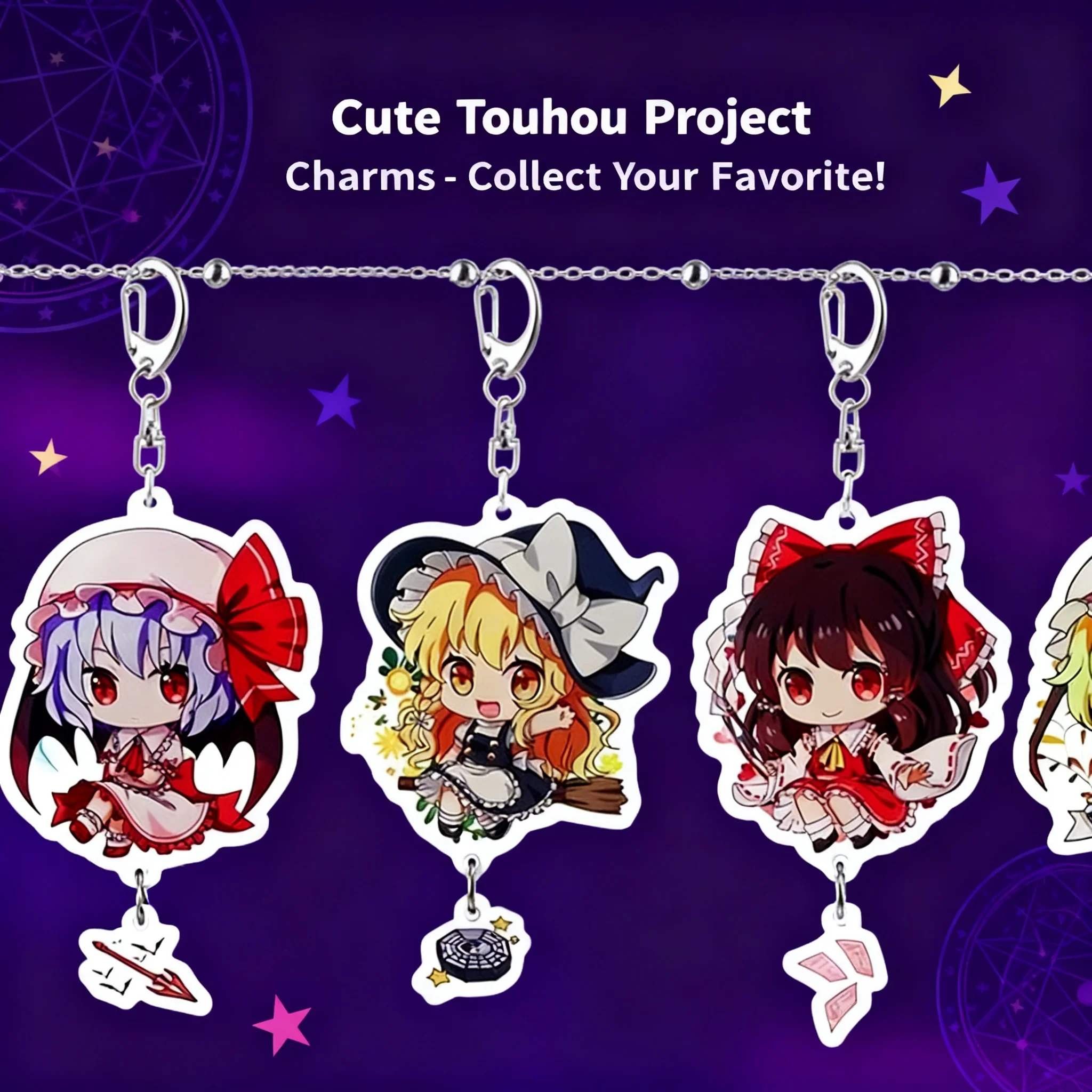 Anime Touhou Project Acrylic Pendant Keychain Reimu Remilia Flandre Hanging Ornament Accessory
Anime Touhou Project Acrylic Pendant Keychain Reimu Remilia Flandre Hanging Ornament Accessory