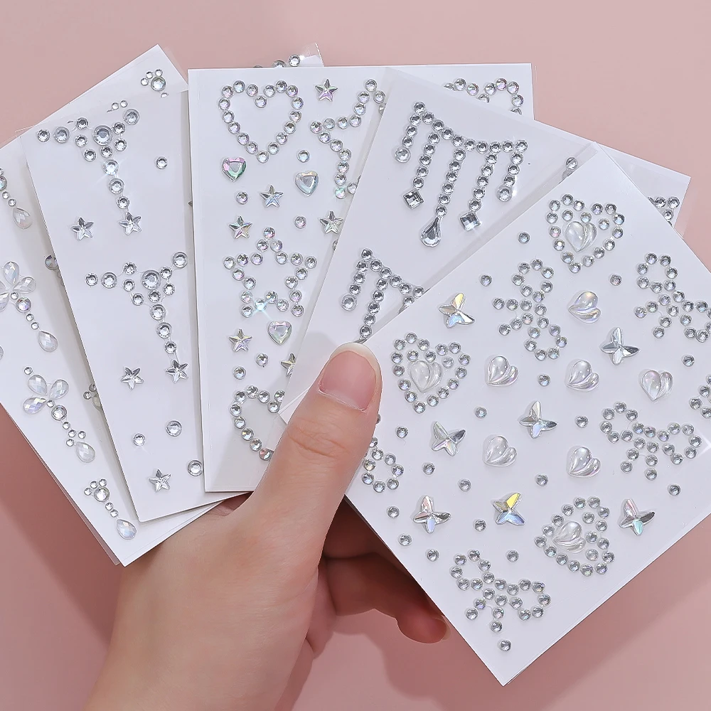 5Pcs/Lot 3D Rhinestone Face Jewels Stickers Multisize Silvery & Colorful Gems Diamond Sticker Self-Adhesive Crystal Face Decals
5Pcs/Lot 3D Rhinestone Face Jewels Stickers Multisize Silvery & Colorful Gems Diamond Sticker Self-Adhesive Crystal Face Decals