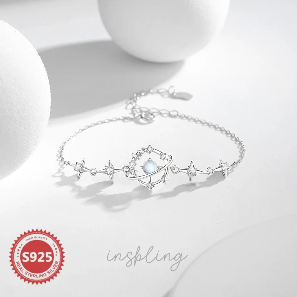 S925 Sterling Silver Moonstone Planet Bracelet, A New Versatile and Exquisite Design with A High-end Feel, Perfect for Women
S925 Sterling Silver Moonstone Planet Bracelet, A New Versatile and Exquisite Design with A High-end Feel, Perfect for Women
