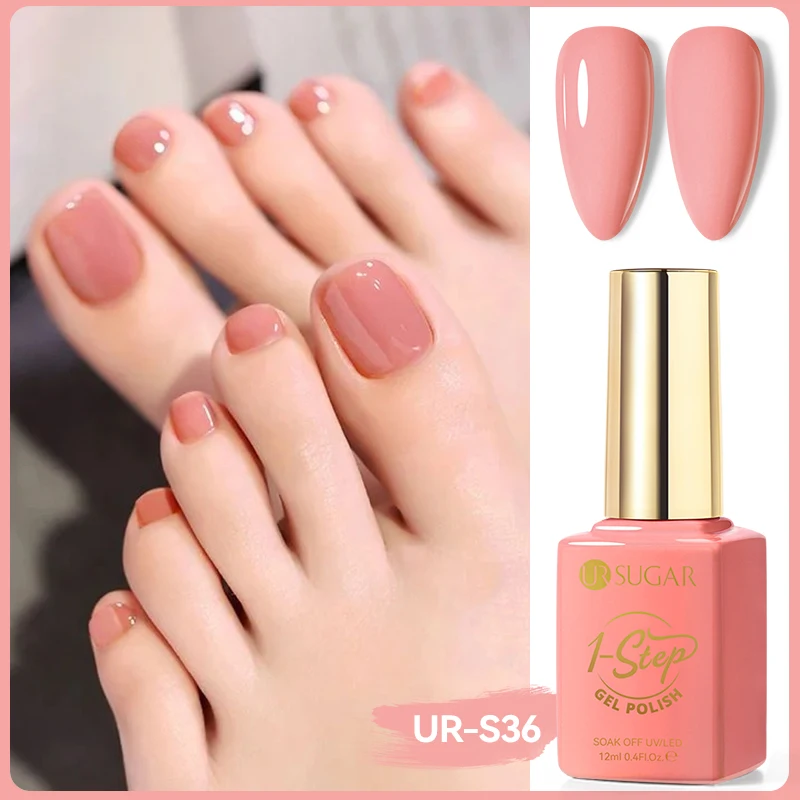 UR SUGAR 12ml Pink Nude 1-Step Gel Nail Polish No Need Base Top Coat 3 IN 1 Neon Marcaron Green Purple Series Soak Off UVLED Gel
UR SUGAR 12ml Pink Nude 1-Step Gel Nail Polish No Need Base Top Coat 3 IN 1 Neon Marcaron Green Purple Series Soak Off UVLED Gel