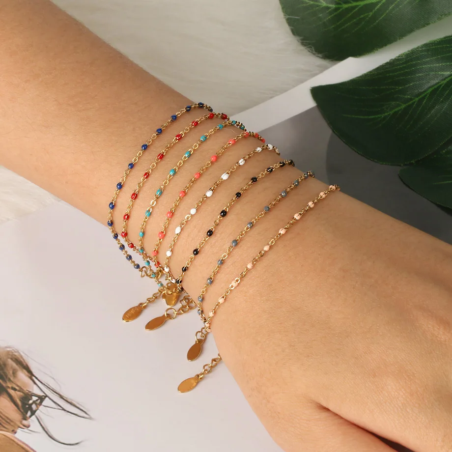 2025 New Bosnia style Couple's Handstring Stainless Steel Colored Enamel Handmade Bracelet Y2K Fashion Accessories Wholesale
2025 New Bosnia style Couple's Handstring Stainless Steel Colored Enamel Handmade Bracelet Y2K Fashion Accessories Wholesale