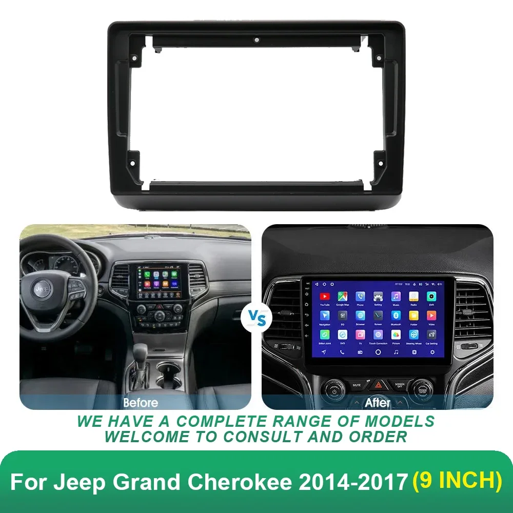 Car Audio Fascia Frame 9 Inch OEM Radio Stereo Install for Jeep Grand Cherokee 2014 2015 2016 2017 Auto Dash Kit
Car Audio Fascia Frame 9 Inch OEM Radio Stereo Install for Jeep Grand Cherokee 2014 2015 2016 2017 Auto Dash Kit