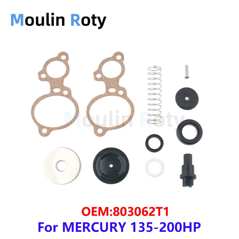 Комплект пружинных клапанов и диафрагм 803062t1 для двигателей Mercury 135-200 л.с. 2.0/2.5 л V6, ремонтный комплект для морского топливного насоса
Комплект пружинных клапанов и диафрагм 803062t1 для двигателей Mercury 135-200 л.с. 2.0/2.5 л V6, ремонтный комплект для морского топливного насоса