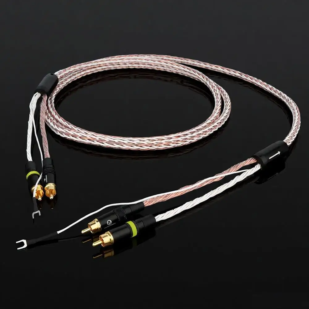 Hifi RCA Phono Cable OCC Silver-Plated 2RCA to 2RCA With Ground Wire for LP Vinyl Record Player CD Amplifier Signal Cable
Hifi RCA Phono Cable OCC Silver-Plated 2RCA to 2RCA With Ground Wire for LP Vinyl Record Player CD Amplifier Signal Cable
