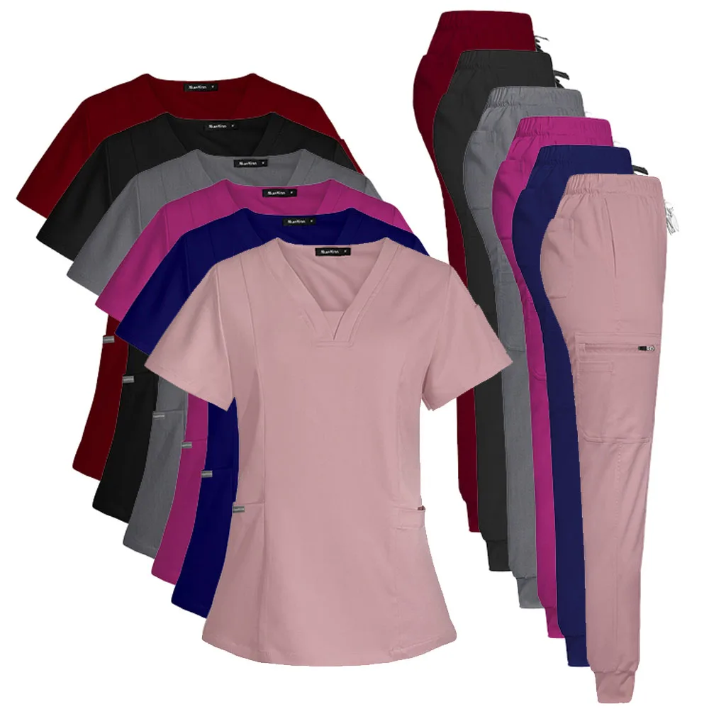 Slim Fit Women Medical Uniforms V-neck Scrubs Sets Tops Pant Doctors Nurses Accessories Hospital Dental Clinic Spa Workwear Suit
Slim Fit Women Medical Uniforms V-neck Scrubs Sets Tops Pant Doctors Nurses Accessories Hospital Dental Clinic Spa Workwear Suit
