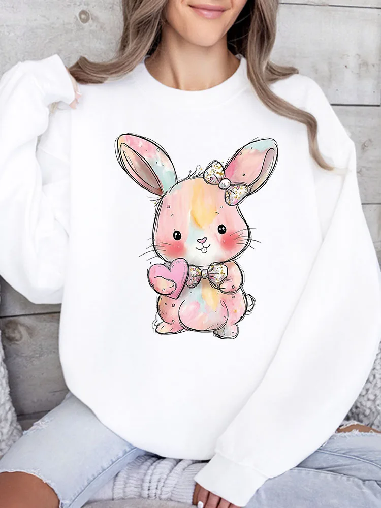 Розовый женский свитшот с изображением пасхального кролика, повседневный пуловер с длинными рукавами, свободный крой, для ежедневной носки
Розовый женский свитшот с изображением пасхального кролика, повседневный пуловер с длинными рукавами, свободный крой, для ежедневной носки
