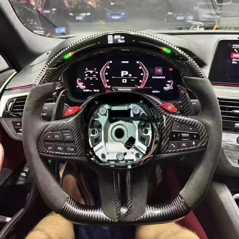 LED Car Steering Wheel Carbon Fiber Leather 5 Series 6 Series G20 G30 G40 M3 G80 M4 M1 M2 Car Accessories For BMW 3 Series
LED Car Steering Wheel Carbon Fiber Leather 5 Series 6 Series G20 G30 G40 M3 G80 M4 M1 M2 Car Accessories For BMW 3 Series