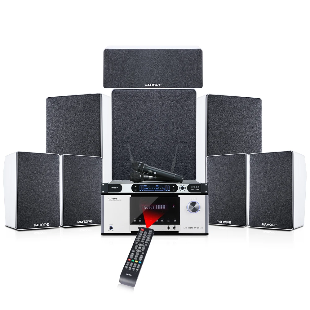 7.1 DTS Surround Home Theater System Wooden Wall-mounted KTV Karaoke HD 3D/4K Home Theatre Speaker Audio Set
7.1 DTS Surround Home Theater System Wooden Wall-mounted KTV Karaoke HD 3D/4K Home Theatre Speaker Audio Set