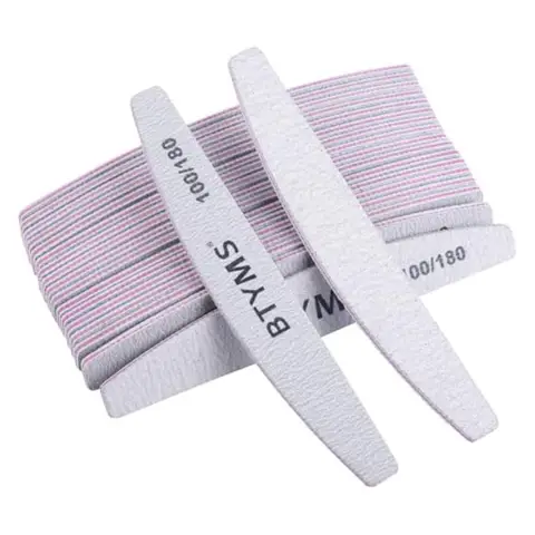 25Pcs 100/180 Grit Nail File and Buffer Professional Double-Sided Emery Boards for Acrylic, Gel and Natural Nails