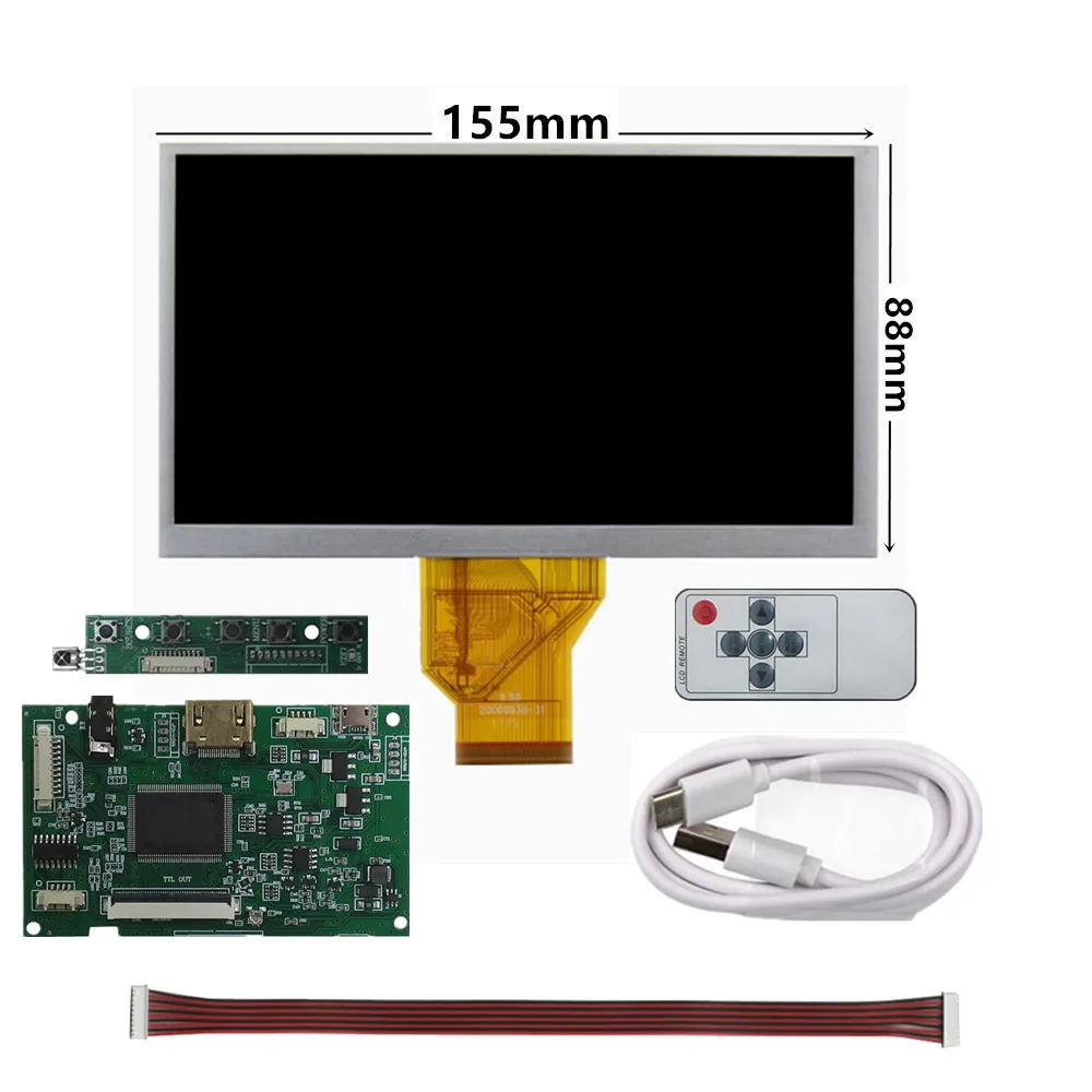 6,5-дюймовый ЖК-дисплей с экраном AT065TN14 и HDMI-совместимая плата управления драйвером, поддержка аудио для компьютеров Orange/Raspberry Pi
6,5-дюймовый ЖК-дисплей с экраном AT065TN14 и HDMI-совместимая плата управления драйвером, поддержка аудио для компьютеров Orange/Raspberry Pi