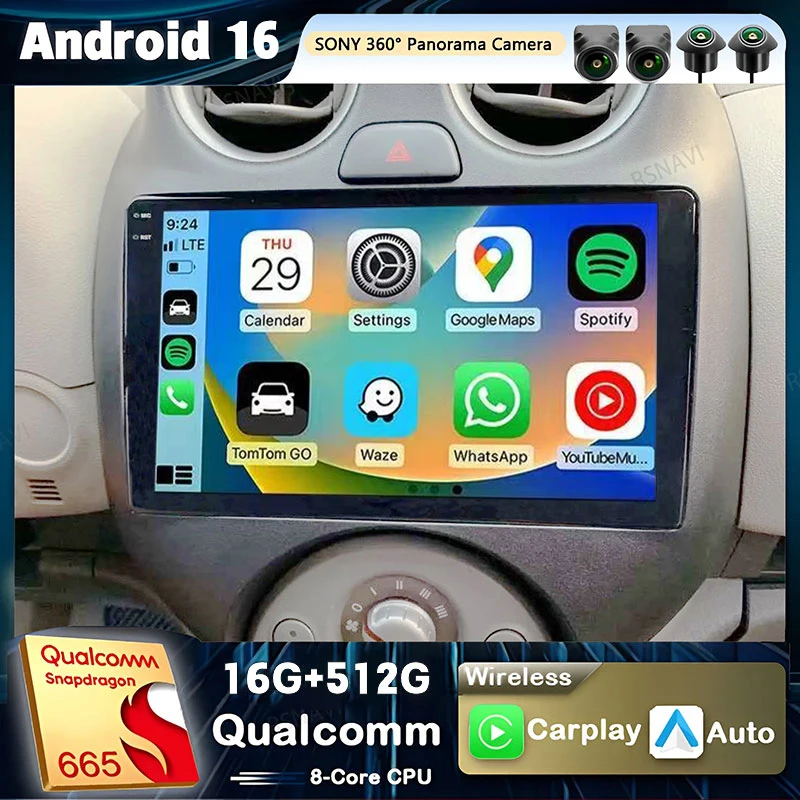 Android 16 Car Radio For Nissan March K13 2010 2011 2012 2013 Player Multimedia Navigation Stereo CarPlay Auto Video BT WIFI+4G
Android 16 Car Radio For Nissan March K13 2010 2011 2012 2013 Player Multimedia Navigation Stereo CarPlay Auto Video BT WIFI+4G
