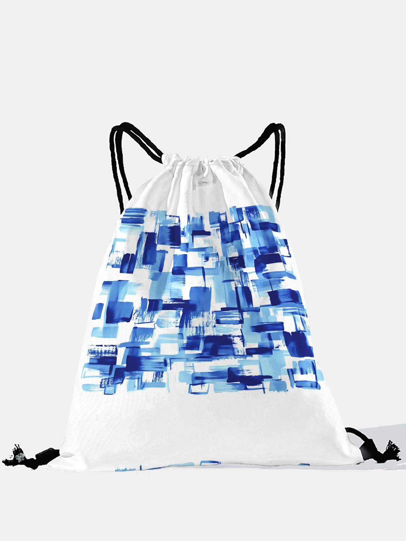 Blue Watercolor Brush Print Drawstring Backpack, Lightweight Sports Bag for Gym, Yoga, Travel, School, Shopping & Daily Use
Blue Watercolor Brush Print Drawstring Backpack, Lightweight Sports Bag for Gym, Yoga, Travel, School, Shopping & Daily Use