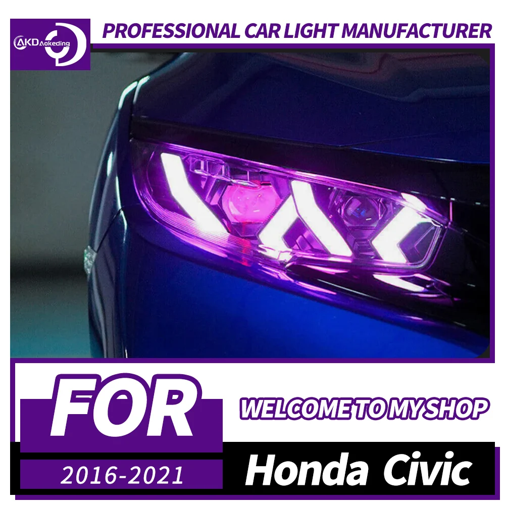 Автомобильные фары AKD для Honda CIVIC, RGB светодиодный проектор, фара в сборе 2016-2021, указатели поворота, дневные ходовые огни
Автомобильные фары AKD для Honda CIVIC, RGB светодиодный проектор, фара в сборе 2016-2021, указатели поворота, дневные ходовые огни