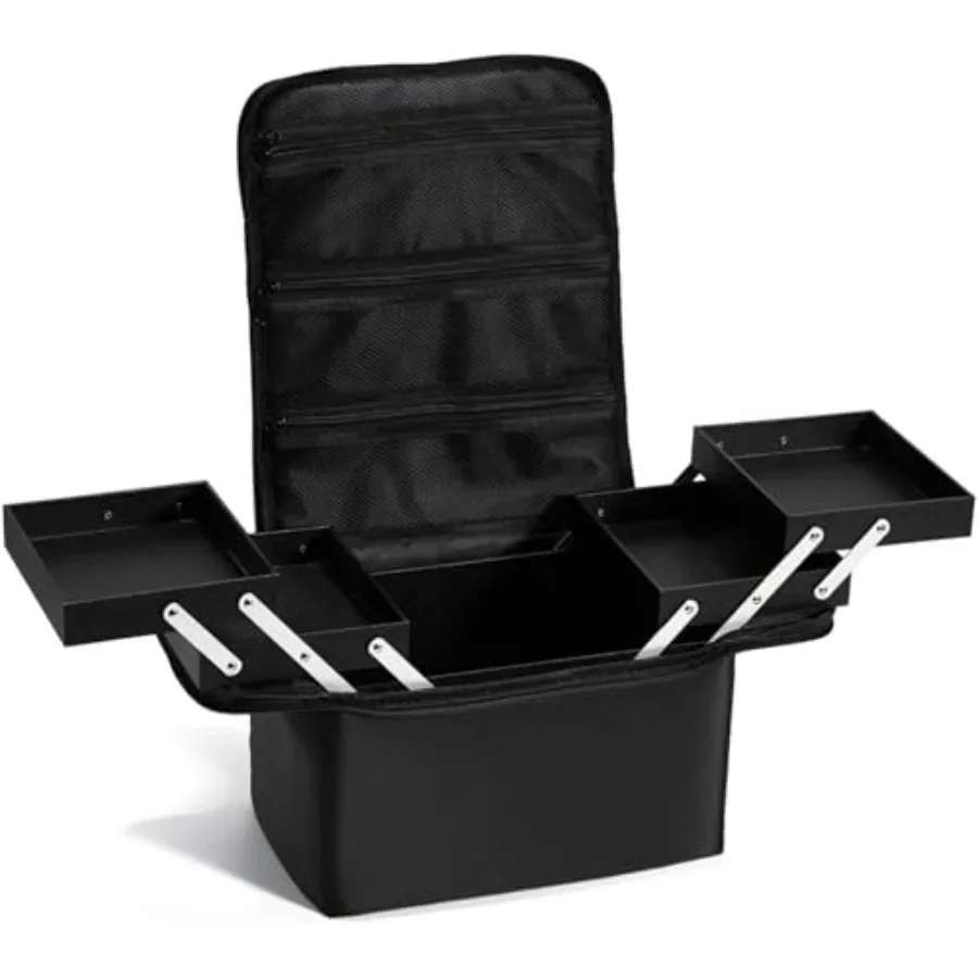 Makeup Train Case, Nail Bag Organizer Case, Makeup Box Organizer, 4 Tier Large Travel Makeup Case with Compartments/Shoulder St
Makeup Train Case, Nail Bag Organizer Case, Makeup Box Organizer, 4 Tier Large Travel Makeup Case with Compartments/Shoulder St