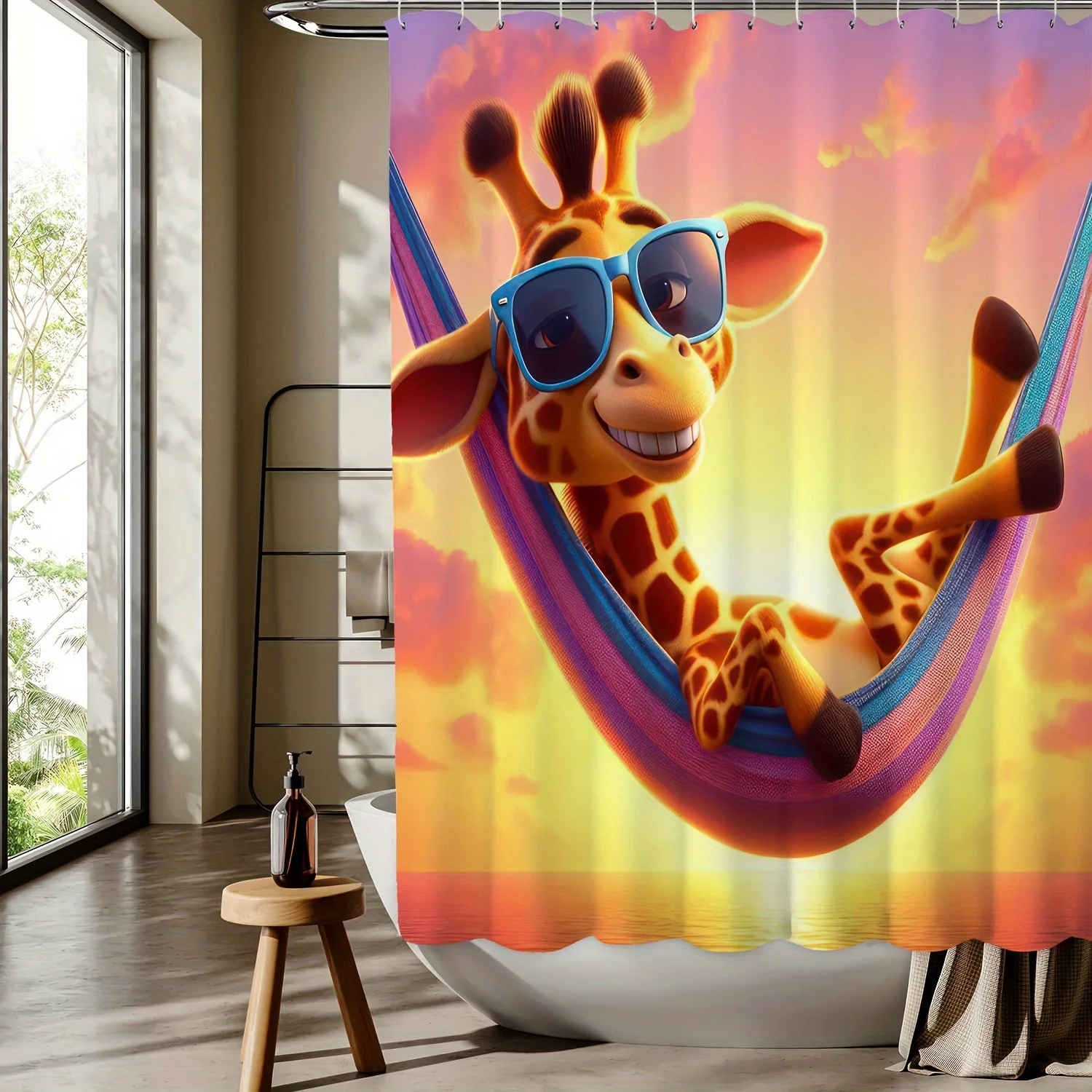 Занавеска для душа с цифровым принтом Ocean Sunset Giraffe — можно стирать в машине, полиэфирная ткань, всесезонная ванная комната/домашний декор
Занавеска для душа с цифровым принтом Ocean Sunset Giraffe — можно стирать в машине, полиэфирная ткань, всесезонная ванная комната/домашний декор