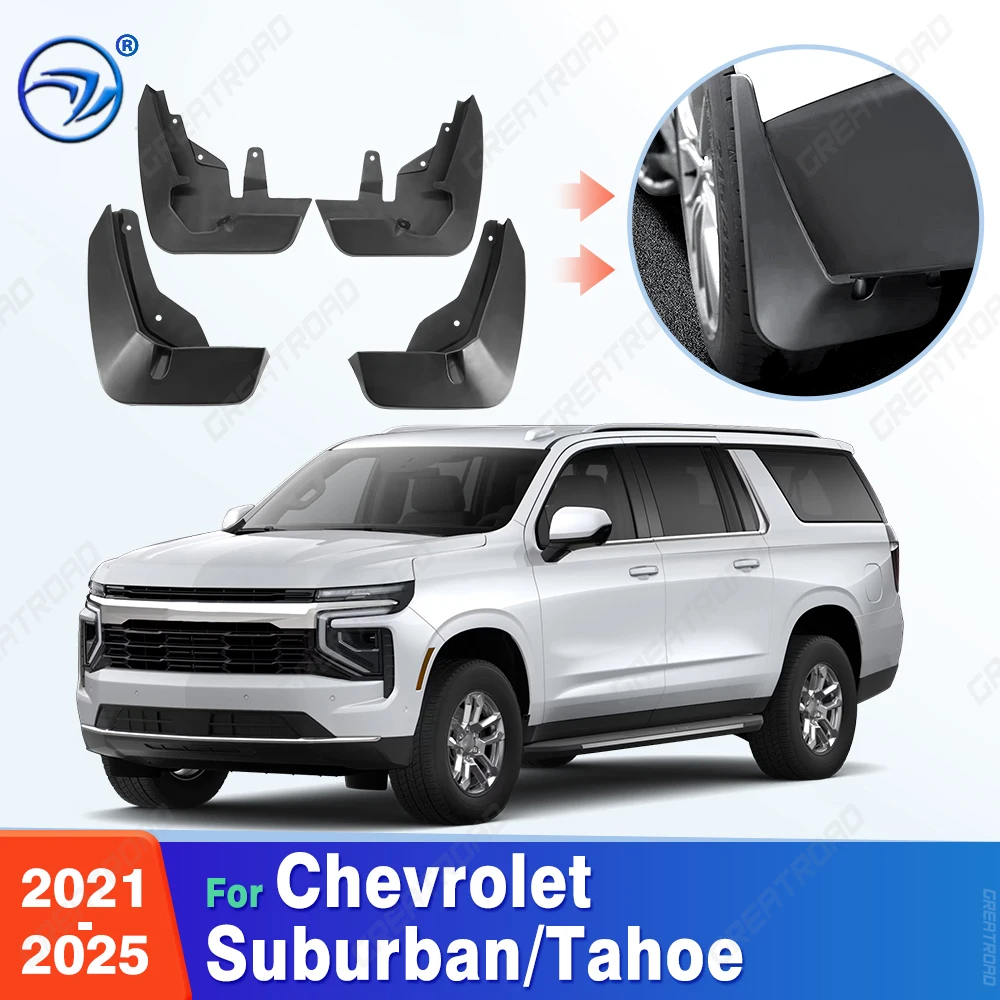 For Chevrolet Suburban/Tahoe 2021 2022 2023 2024 2025 Fender Mudflaps Splash Guards Mudguards Mud Flaps car Accessories
For Chevrolet Suburban/Tahoe 2021 2022 2023 2024 2025 Fender Mudflaps Splash Guards Mudguards Mud Flaps car Accessories