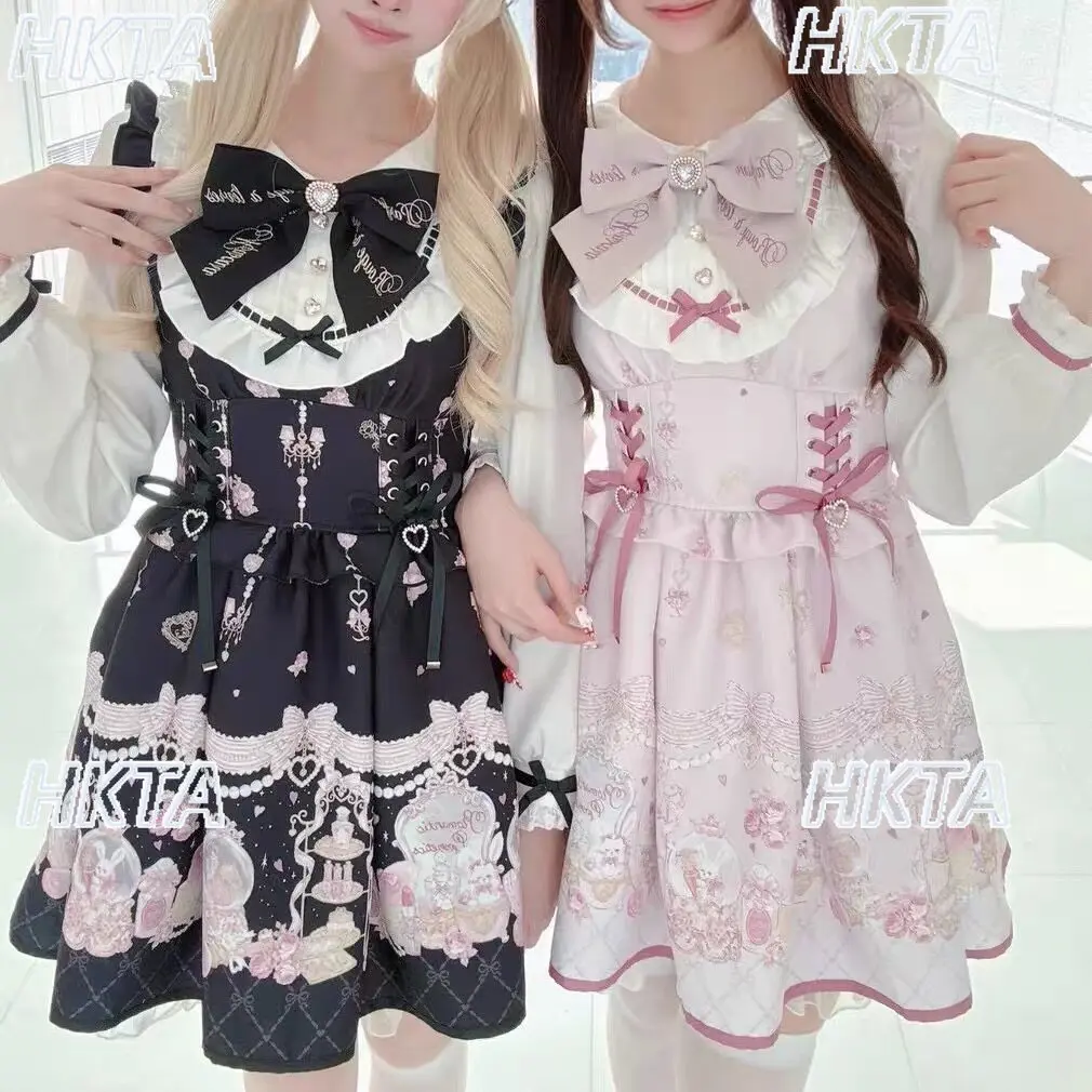 Romantic Makeup Rabbit Short Dress Women Japanese Sweet Girl Waist Slimming Fairy Princess Lolita Dress Cute Long Sleeves Dress
Romantic Makeup Rabbit Short Dress Women Japanese Sweet Girl Waist Slimming Fairy Princess Lolita Dress Cute Long Sleeves Dress