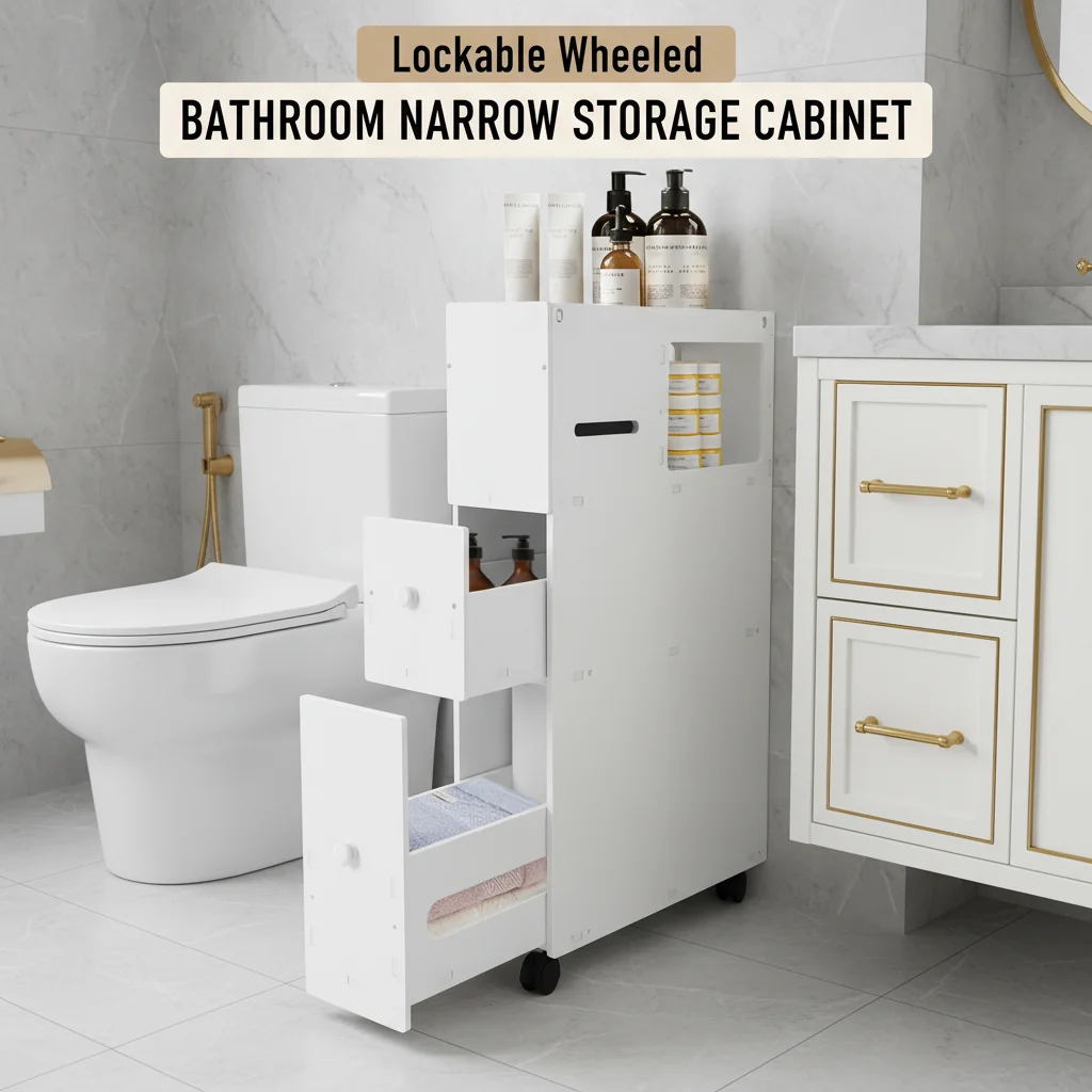 Шкаф для хранения в ванной комнате, узкий органайзер для хранения туалета из ПВХ, запираемый шкаф с выдвижным ящиком на колесиках для кухни, органайзер для спальни
Шкаф для хранения в ванной комнате, узкий органайзер для хранения туалета из ПВХ, запираемый шкаф с выдвижным ящиком на колесиках для кухни, органайзер для спальни