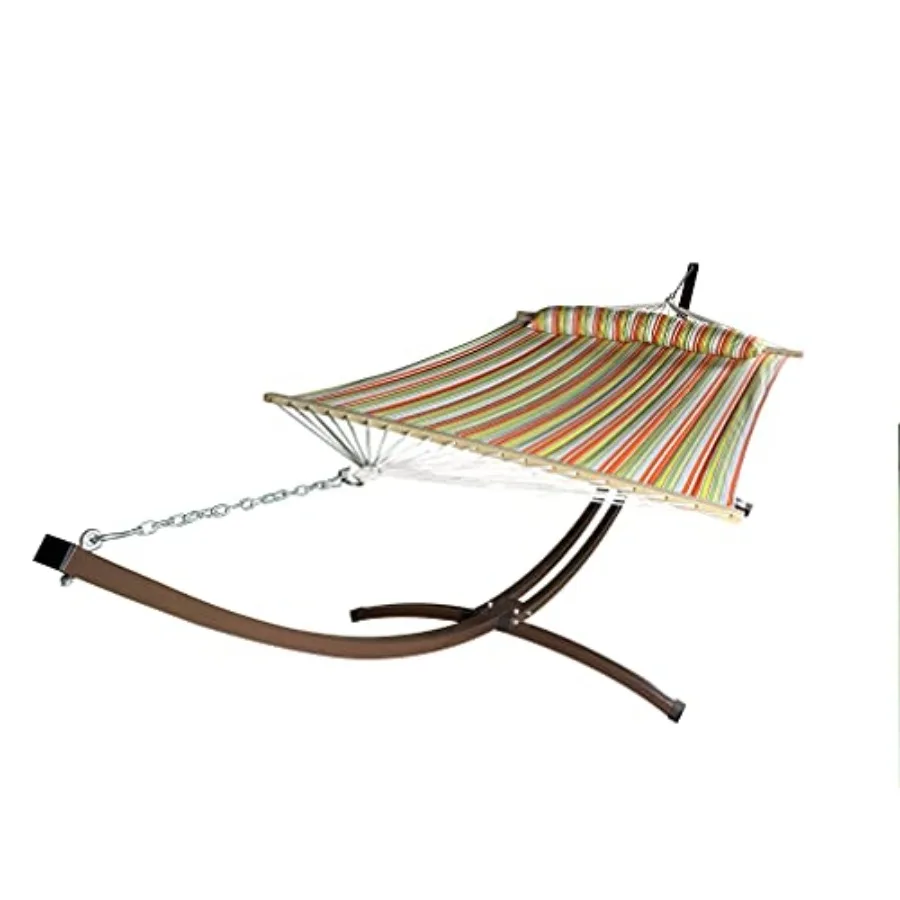 15 Ft. Indoor/Outdoor Heavy Duty Brown Steel Arc Hammock Stand w/Premium Quilted Hammock Bed. Spring Stripe
15 Ft. Indoor/Outdoor Heavy Duty Brown Steel Arc Hammock Stand w/Premium Quilted Hammock Bed. Spring Stripe