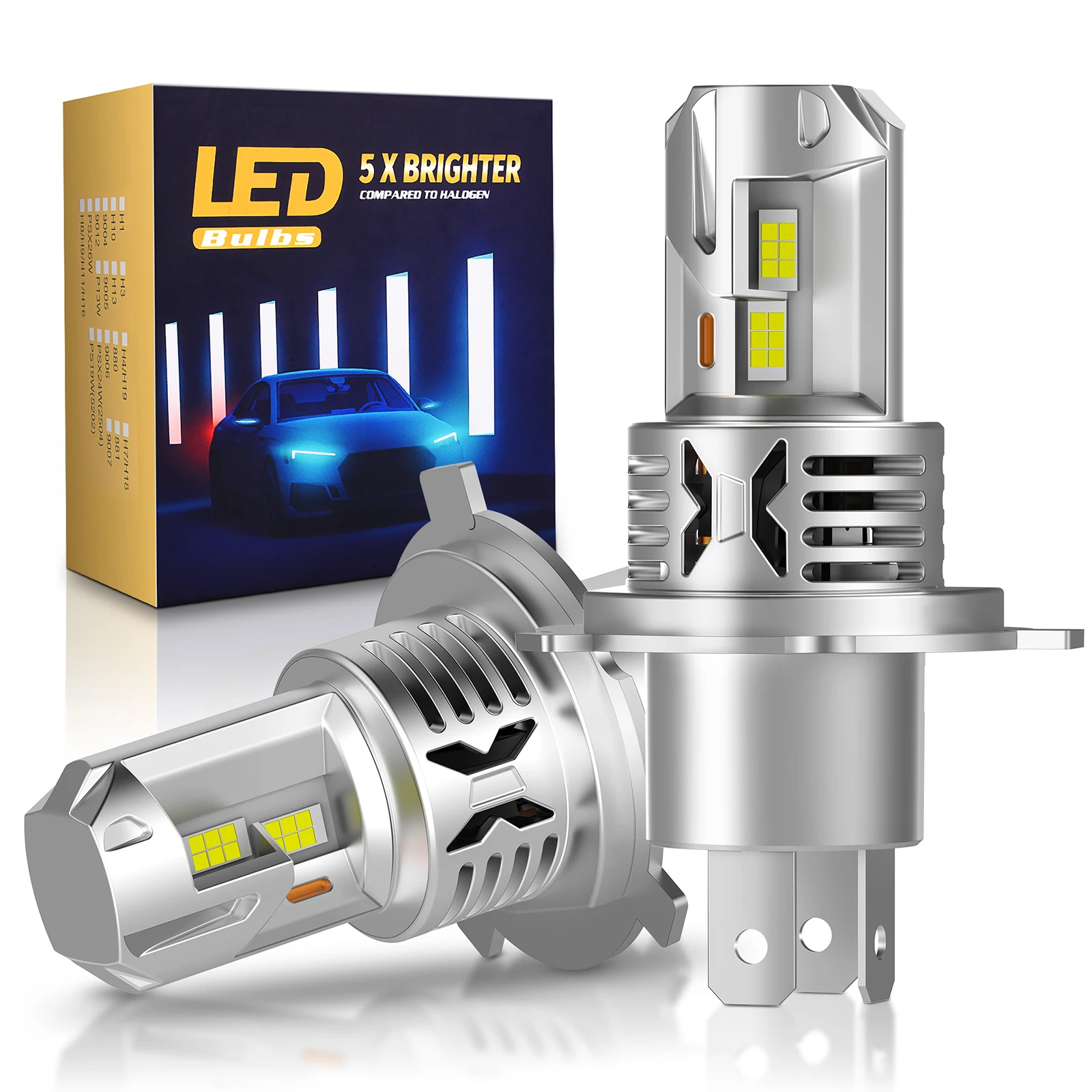 MICTUNING H4 Fog Bulb H19 LED Headlight Light Bulbs 1:1 Mini Size 6000K White,Super Bright 8000LM with Cooling Fan
MICTUNING H4 Fog Bulb H19 LED Headlight Light Bulbs 1:1 Mini Size 6000K White,Super Bright 8000LM with Cooling Fan