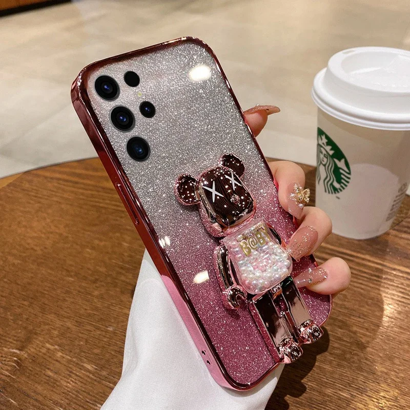 Cute Bear Bracket Plating Phone For Samsung Galaxy S25 Ultra Plus 5G Holder Case for Samsung S25 Plus Ultra 5G Clear Stand Cover
Cute Bear Bracket Plating Phone For Samsung Galaxy S25 Ultra Plus 5G Holder Case for Samsung S25 Plus Ultra 5G Clear Stand Cover