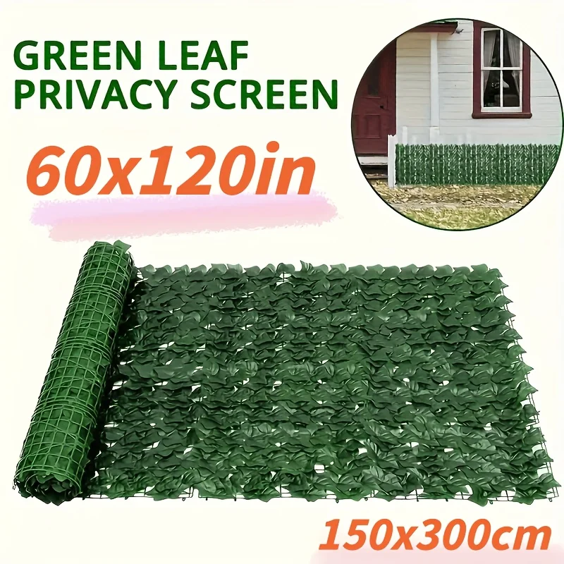 60"x120" Large Artificial Ivy Fence Screen & Greenery Wall Panel - UV-Resistant Plastic Leaf Foliage Privacy Screen with Interlo
60"x120" Large Artificial Ivy Fence Screen & Greenery Wall Panel - UV-Resistant Plastic Leaf Foliage Privacy Screen with Interlo