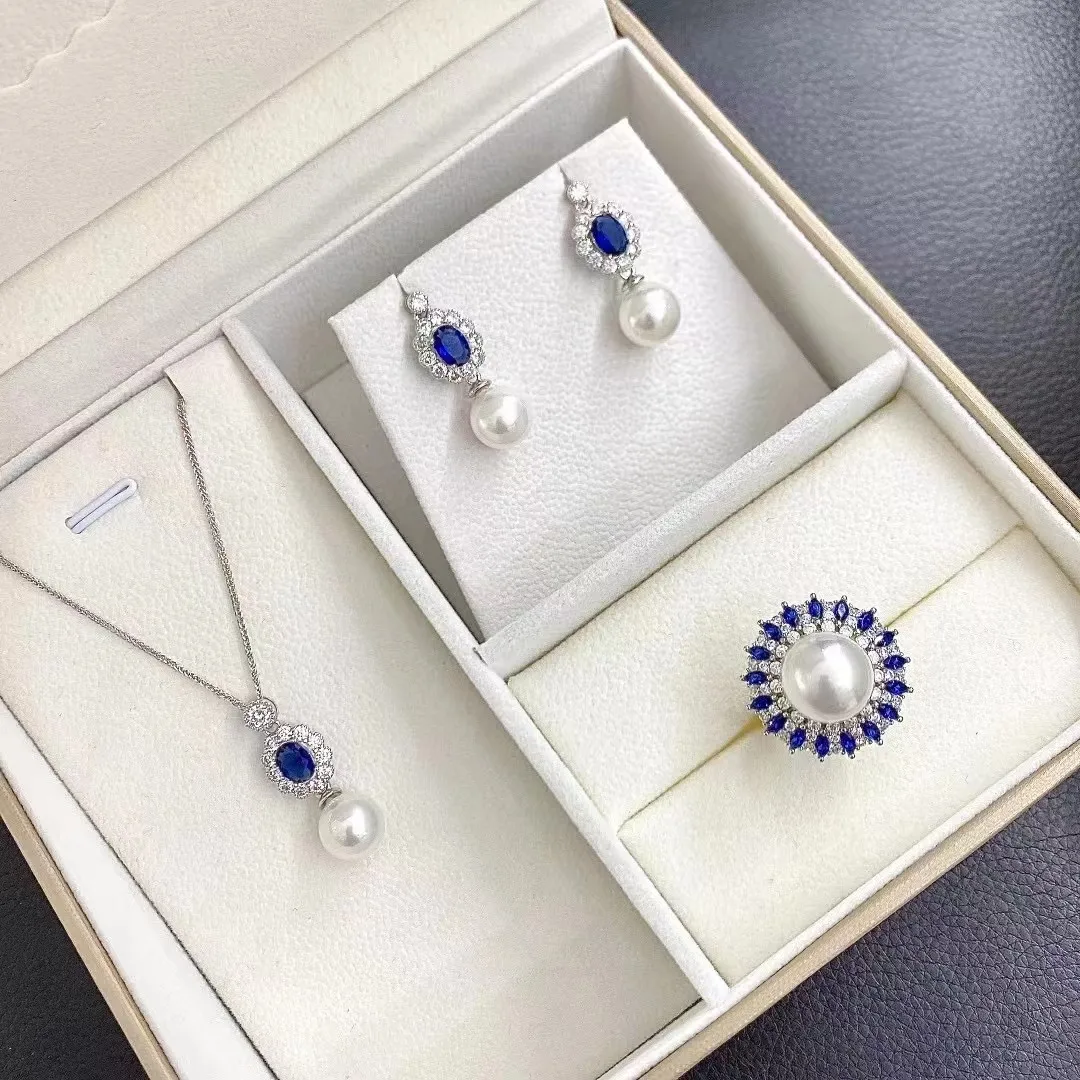 MJ S925 Sterling Silver Jewelry Natural Fresh Water White Pearls 10-11mm Female's Jewelry Sets for Women FIne Jewelry Sets
MJ S925 Sterling Silver Jewelry Natural Fresh Water White Pearls 10-11mm Female's Jewelry Sets for Women FIne Jewelry Sets