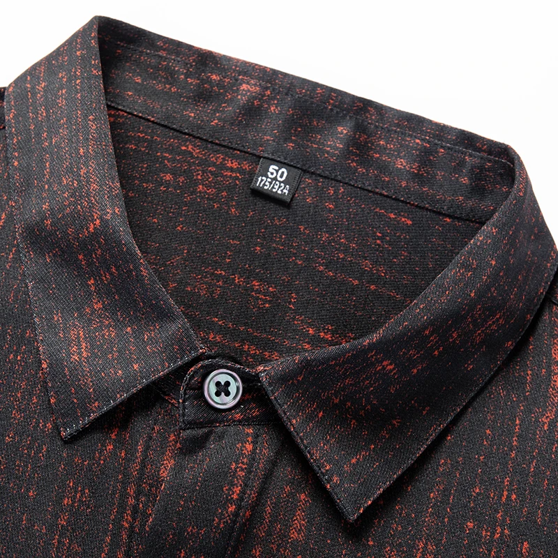 Gentleman Luxurious Silk Shirts For Men Short Sleeve Print Lapel Summer Quality Smooth Comfortable Lightweight Camisas De Hombre
Gentleman Luxurious Silk Shirts For Men Short Sleeve Print Lapel Summer Quality Smooth Comfortable Lightweight Camisas De Hombre