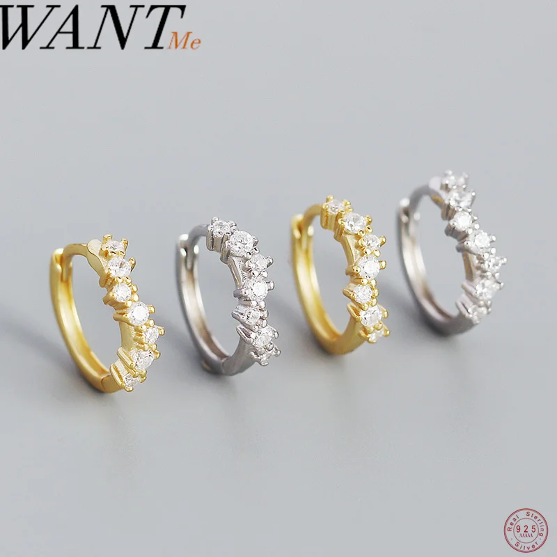 WANTME 925 Sterling Silver Luxury Wave Zircon Huggies Hoop Earring for Women Trendy Classic Ear Buckle Charm Plated Gold Jewelry
WANTME 925 Sterling Silver Luxury Wave Zircon Huggies Hoop Earring for Women Trendy Classic Ear Buckle Charm Plated Gold Jewelry