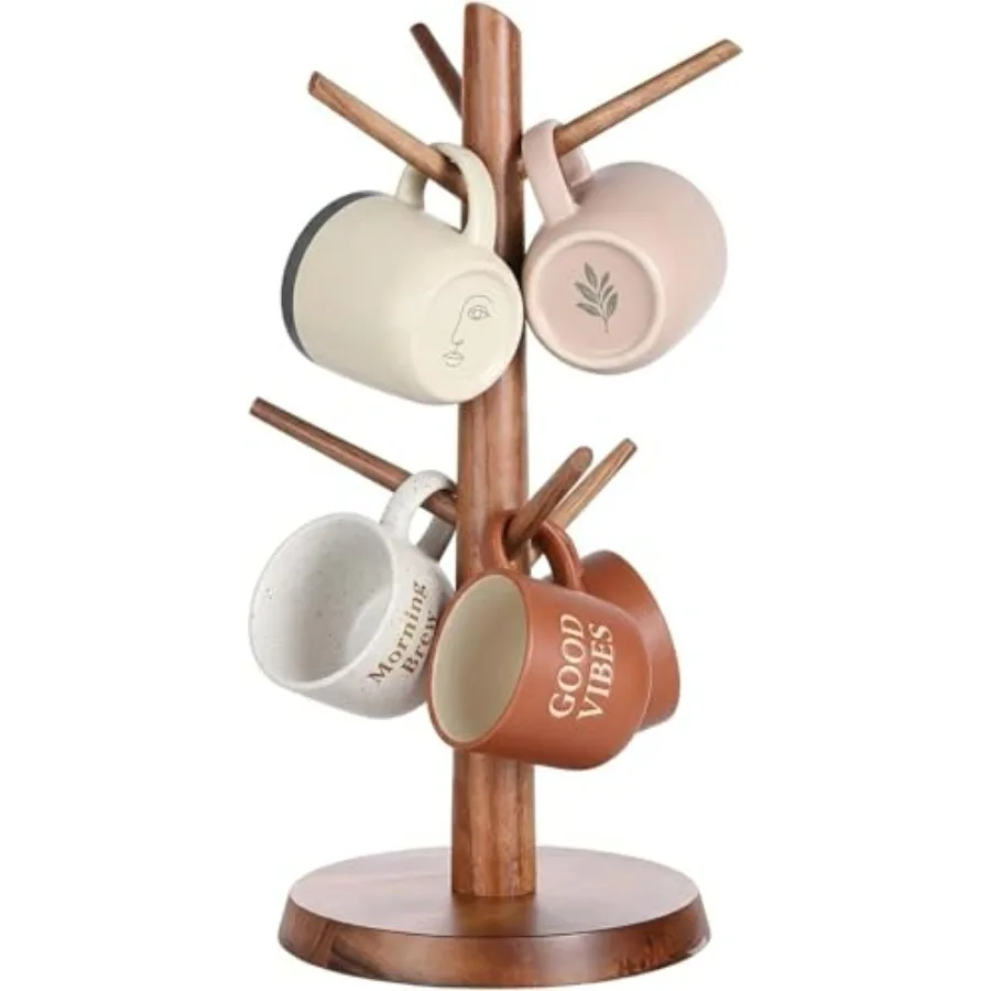 Mug Holder Tree Acacia Wood Mug Rack with Stable Base 6-Hook Mugs Stand for Tea and Coffee Cups Kitchen Countertop and Coffee B
Mug Holder Tree Acacia Wood Mug Rack with Stable Base 6-Hook Mugs Stand for Tea and Coffee Cups Kitchen Countertop and Coffee B