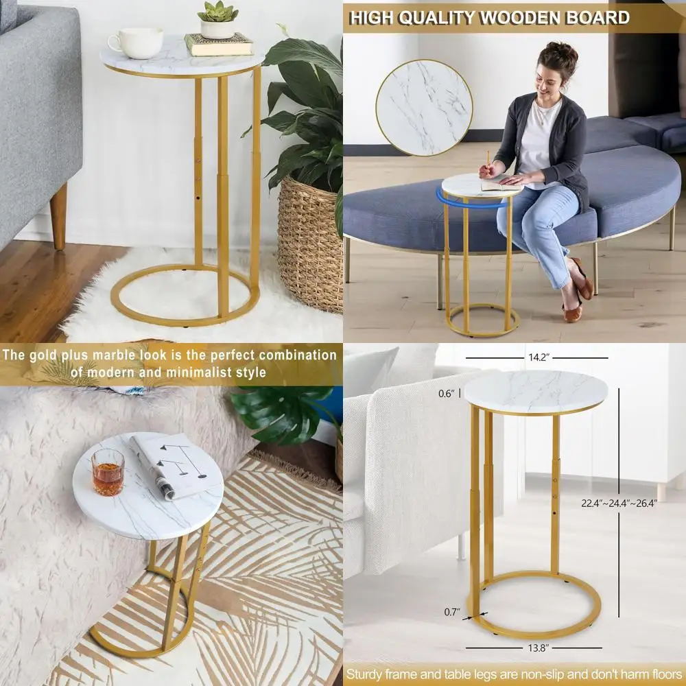 Золотой приставной столик в форме буквы C — прочный и компактный, идеально подходит для небольших помещений, гостиной, спальни и под телевизор.
Золотой приставной столик в форме буквы C — прочный и компактный, идеально подходит для небольших помещений, гостиной, спальни и под телевизор.