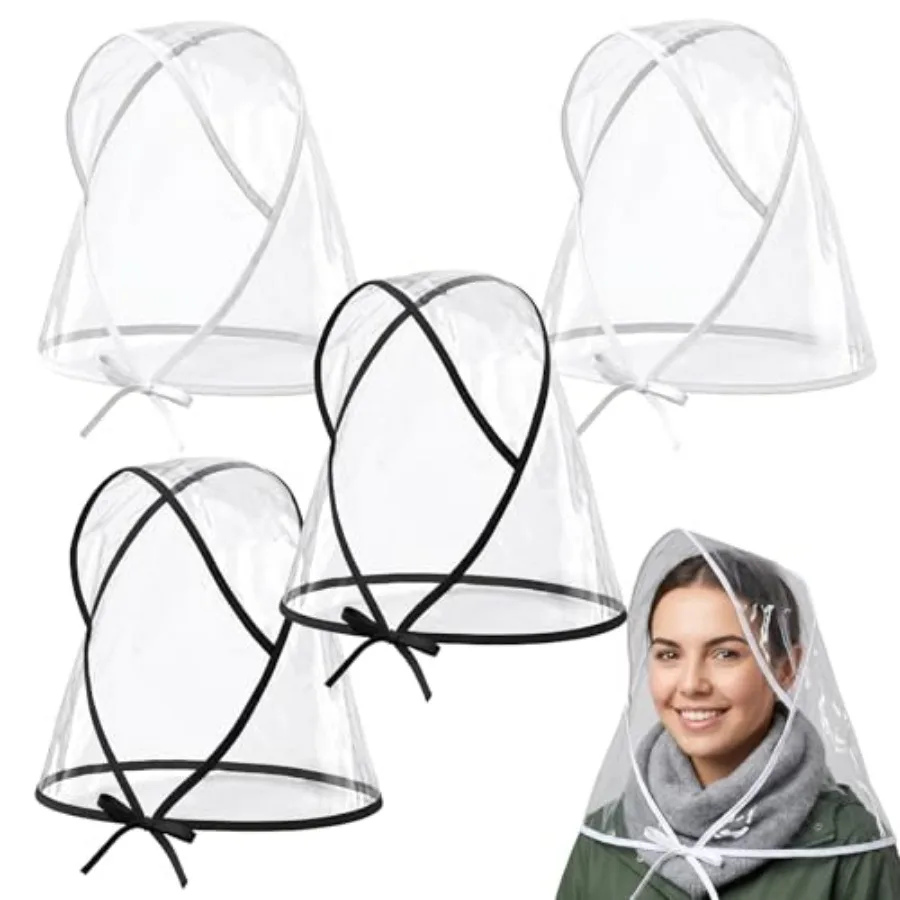 4 Pcs Rain Hats for Women with Visor, Clear Waterproof Rains Bonnet, Reusable Lady Rain Wear
4 Pcs Rain Hats for Women with Visor, Clear Waterproof Rains Bonnet, Reusable Lady Rain Wear